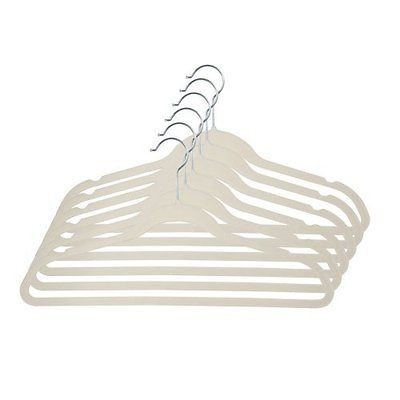 200 NEW Slotted White Plastic Clothing Clothes Hangers