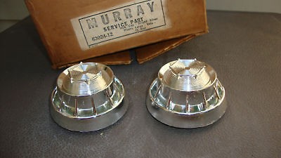   MURRAY TRICYCLE HUB CAPS SET OF 2 NOS 1965 Velocipide Ped​al Car