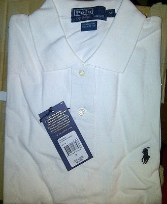 RALPH LAUREN MENS SM PONY Cream SHORTSLEEVE POLO SHIRT S M L XL XXL 