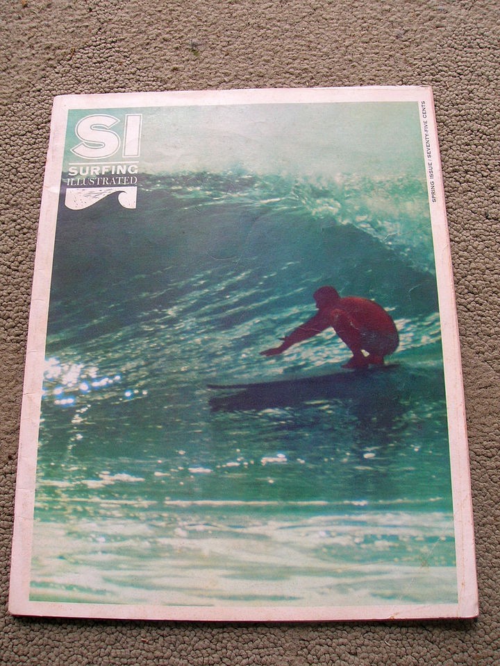   surfing illustrated surfer magazine 1960s vol 1 # 2 poster longboard