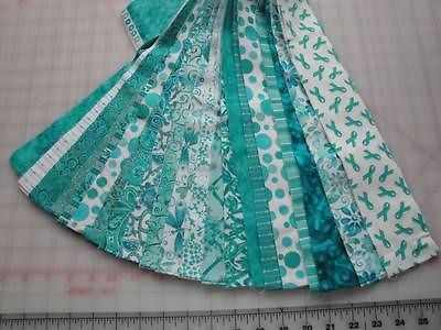   40 2 1/2 STRIPS INSPIRA​TIONS COL. BY BLANK QUILTING TEALS & WHITES
