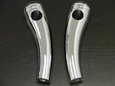 Chrome Handlebar Pullback Risers For Harley FL Softail Dyna 