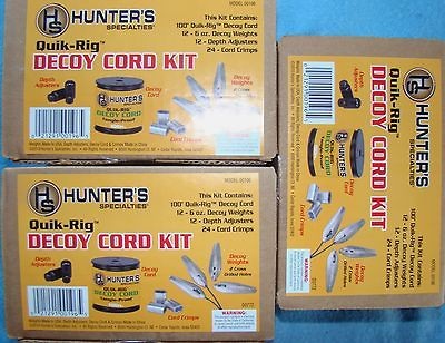 QUIK RIG LEAD DECOY WEIGHTS AND CORD KITS ENOUGH TO RIG 3 DOZEN 