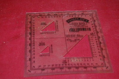 USGI RANGER JOES MILITARY TRIANGLE PROTRACTOR LAND NAVIGATION MILS 