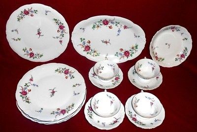 15pcs WAWEL SHERATON ROSE FINE CHINA DINNERWARE MADE IN POLAND