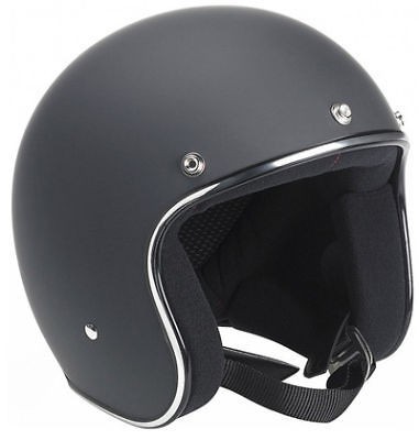 biltwell 3 4 chopper helmet vintage style flat black time