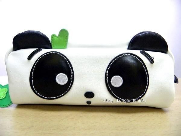 Kawaii Panchi Panda Die Cut PU Cosmetic Makeup / Pencil Bag