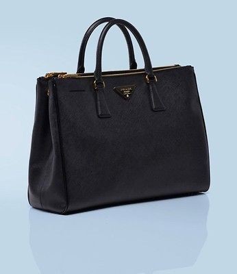 prada saffiano lux shopping black tote bag
