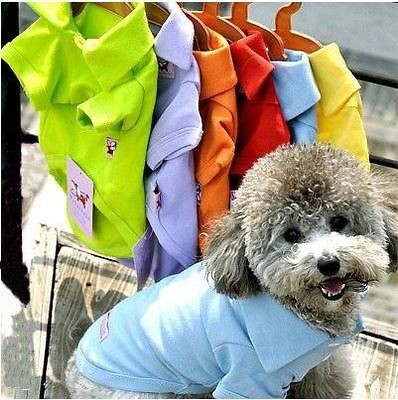 color dog apparel clothes polo cotton t shirt size