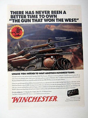 Winchester Model 94 Limited Edition Centennial Rifles 1994 Ad 