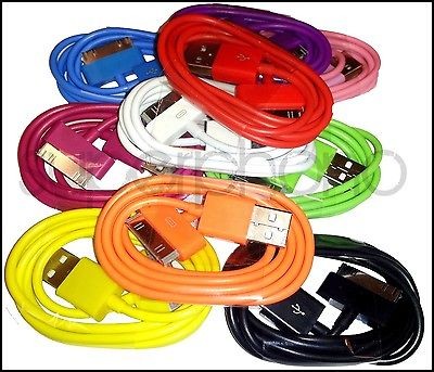 6X 3FT USB DATA SYNC POWER CHARGER CABLE CONNECTOR ALL IPHONE 4S 4 3GS 