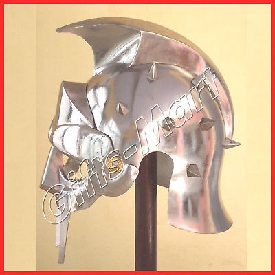 Roman Gladiator Helmet Medieval Greek Movie Stage Drama Prop Dress 