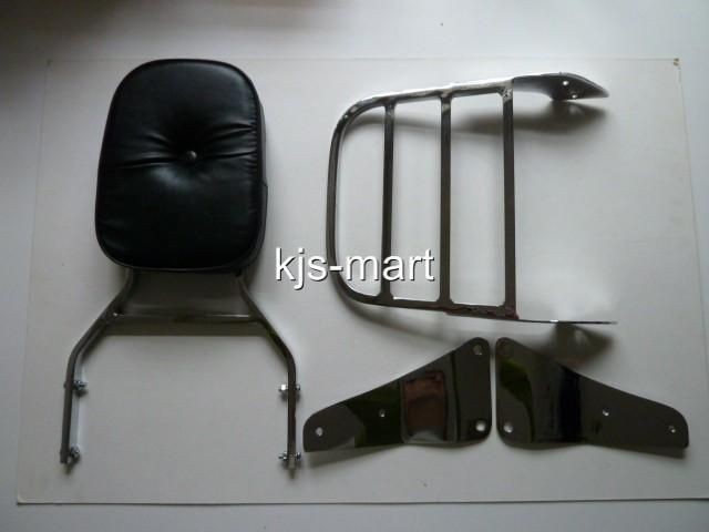 NEW BACKREST SISSY BAR CARGO RACK SET FOR 96 08 KAWASAKI VULCAN 