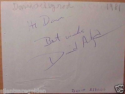 DAVID ACKROYD Actor Television 70s to 90s signed one 4.5x6.inch page # 