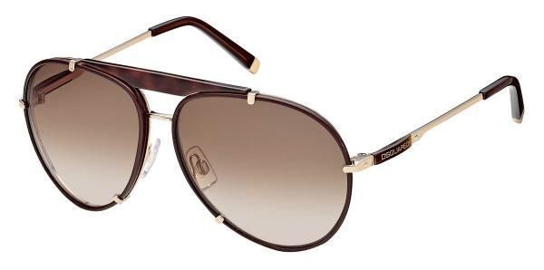 Dsquared Sunglasses DQ 0075 48F Brown with Shiny Rose Gold / Brown 