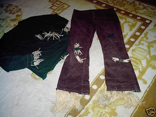 scarecrow ladies costume sz 10 halloween top pants time left