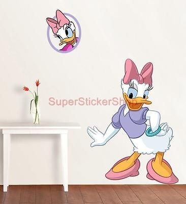 XXL DAISY DUCK Decal Repositionable Disney Vinyl Wall Sticker 