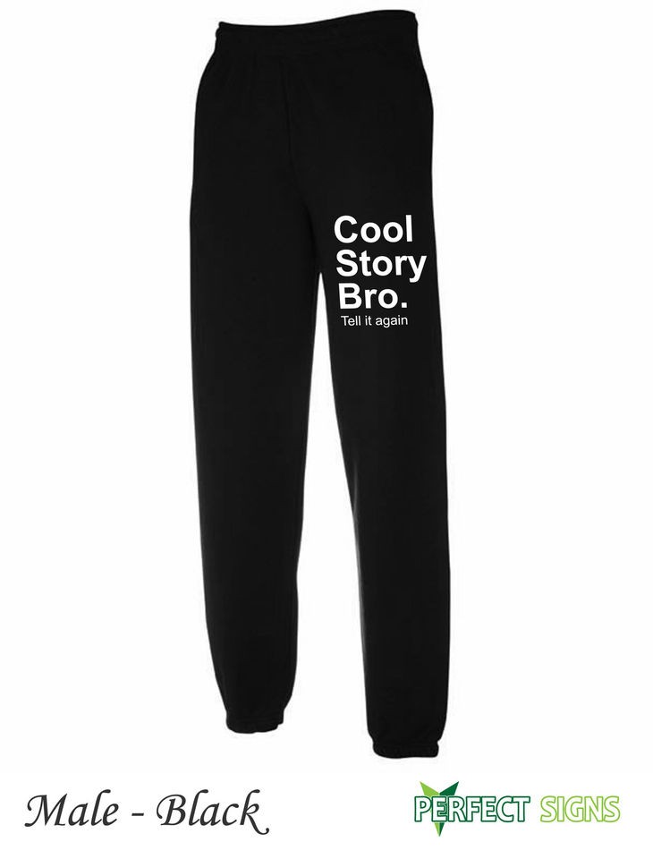 COOL STORY BRO TELL IT AGAIN OFWGKTA SWAG Jog Pants S   XXL   Black