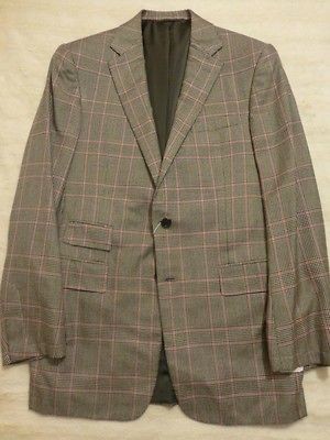   RALPH LAUREN PURPLE LABEL PLAID SUIT A SAINT ANDREWS SUIT 40 L