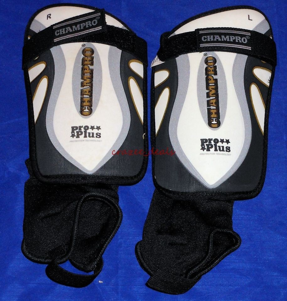 Soccer Shin Guard Set Champro Sports Equipment Pro Plus Youth Size 