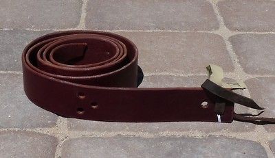 Heavy Duty Latigo Leather Cinch Strap Pre Punched Holes 64 x 1 3/4