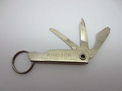 VINTAGE WINDSOR CHAINSAW CHAIN SAW MULTI  FUNCTIONAL KEYRING / KEY 