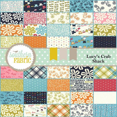 Lucys Crab Shack Moda Fabric Quilt Scrap Bag Strips 2 + Yards 