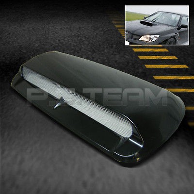 JDM RACING IMPREZA STYLE BLACK SPORT TURBO AIR FLOW FRONT HOOD SCOOP 