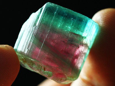 73.4CT Paraiba Bluish Green Watermelon Tourmaline Facet Rough Specimen 