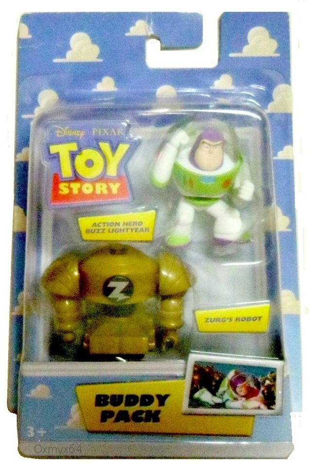 Toy Story Action Hero Buzz Lightyear Zurgs Robot Buddy Pack Set On 