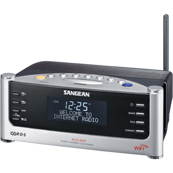 sangean wifi internet radio with dual alarm clock rcr 8