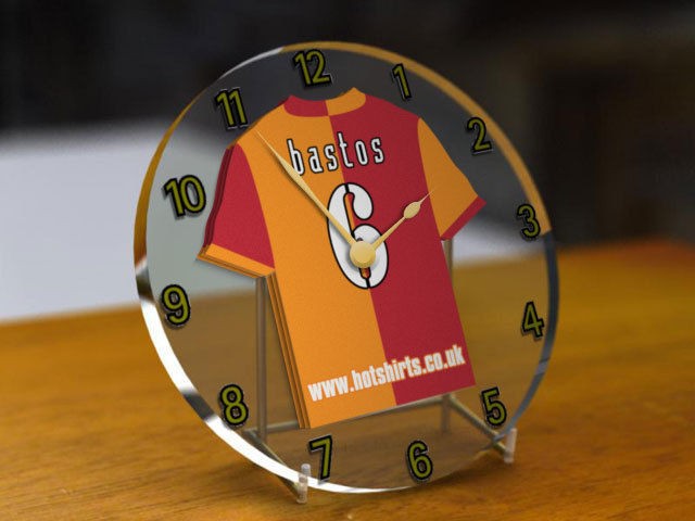 GALATASARAY FC FOOTBALL CLUB SHIRT CLOCK   FREE PERSONALISATIO​N 