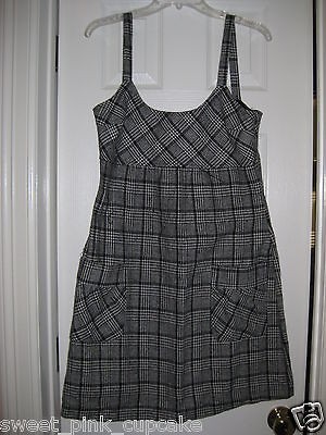 EUC Poetry Babydoll Plaid Thick Tweed Dress 5 Juniors Teen Cute Work 