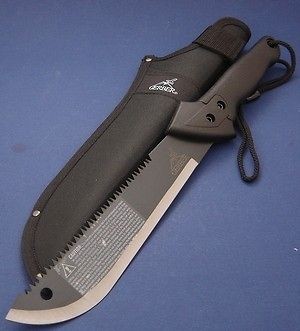 gerber gator jr machete saw survival knife new time left