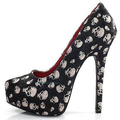   Skull Printed High Heel Platform Dress Pump by Shoe Republic, Women