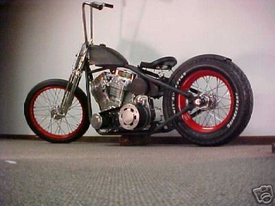 hot rod bobber rolling chassis with drive train the shredder