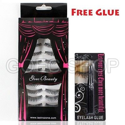 Newly listed 10 Pairs Synthetic Fiber Black False Eyelashes / Makeup 