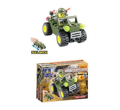 sandstorm army jeep building block brick set 6023  2 99 buy 