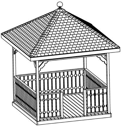 GAZEBO INSTRUCTION PLANS, SQUARE, OBLONG, OCTAGON, ORIGINAL ADV PLANS 