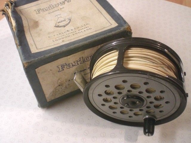 fine boxed farlow 4 python salmon reel vintage farlow s