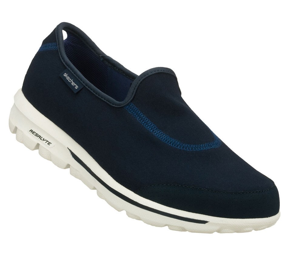 SKECHERS SHOES 53502 GOWALK GO WALK MEN NAVY SLIP ON CASUAL COMFORT 