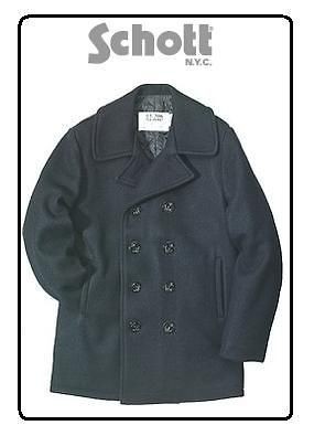 schott pea coat wool made in usa sizes 34 to 50