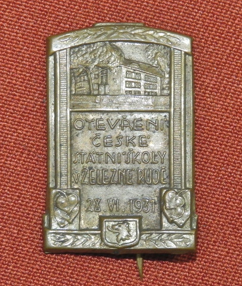 Czechoslovakian Czechoslovakia Pre WW2 1931 Pin Medal Badge