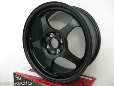 16 inch Motegi Racing TRAKLITE 16x7 CIVIC INTEGRA 4x100 BLACK RIMS 