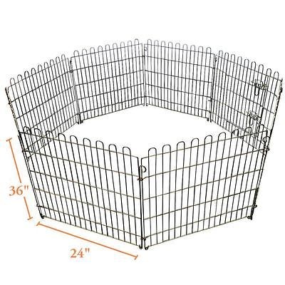 NEPTUNE』36H Zinc Portable Pet Dog Exercise Pen Kennel 8 Ground 