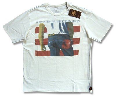 BRUCE SPRINGSTEEN & TRUNK LTD DESIGNER BORN IN THE USA T SHIRT NEW 