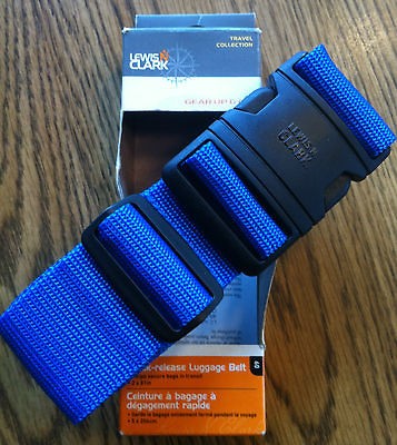 Lewis & Clark Quick Release Travel Luggage Belt   BLUE #60BLU