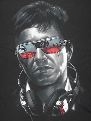 SCARFACE movie AL Pacino Vintage RETRO DJ headphones New MENS T 