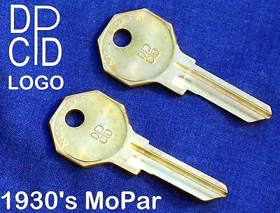   DPCD LOGO BRASS UNCUT KEYS MOPAR DOOR IGNITION, B&S 82594 / O1199A