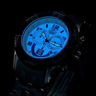 Invicta Black 1776 Sea Spider Diver Quartz Chrono White Dial Poly 